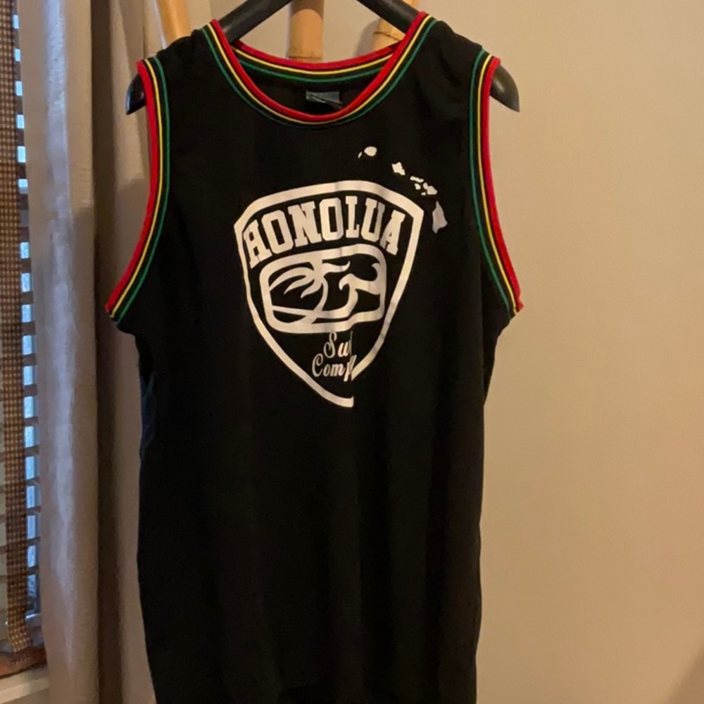Honolua Surf Company “Maui” Jersey Black Rasta accent color XL
